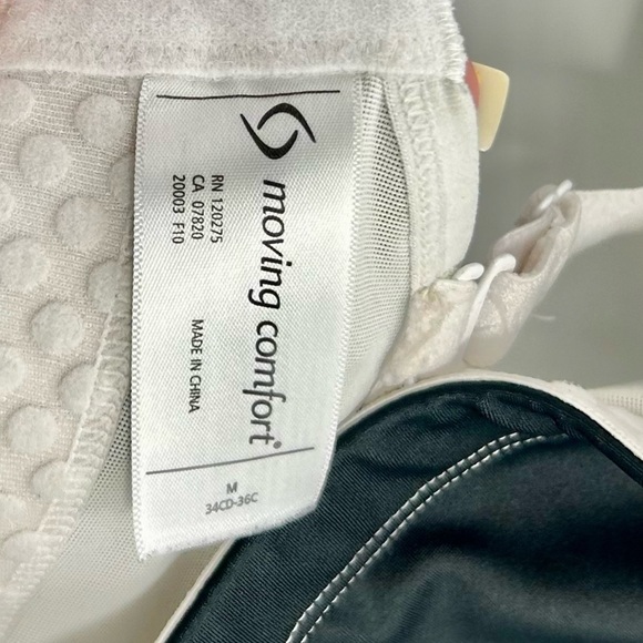 Moving Comfort Medium Impact Vero Sports Bra C/D Black Athletic Running Size M - Picture 5 of 7